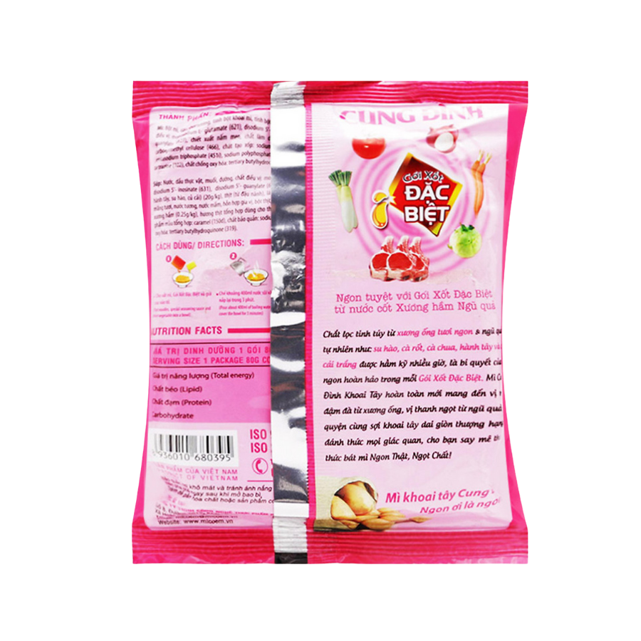 Mì Cung Đình Micoem vị sườn heo hầm măng gói 79g 1